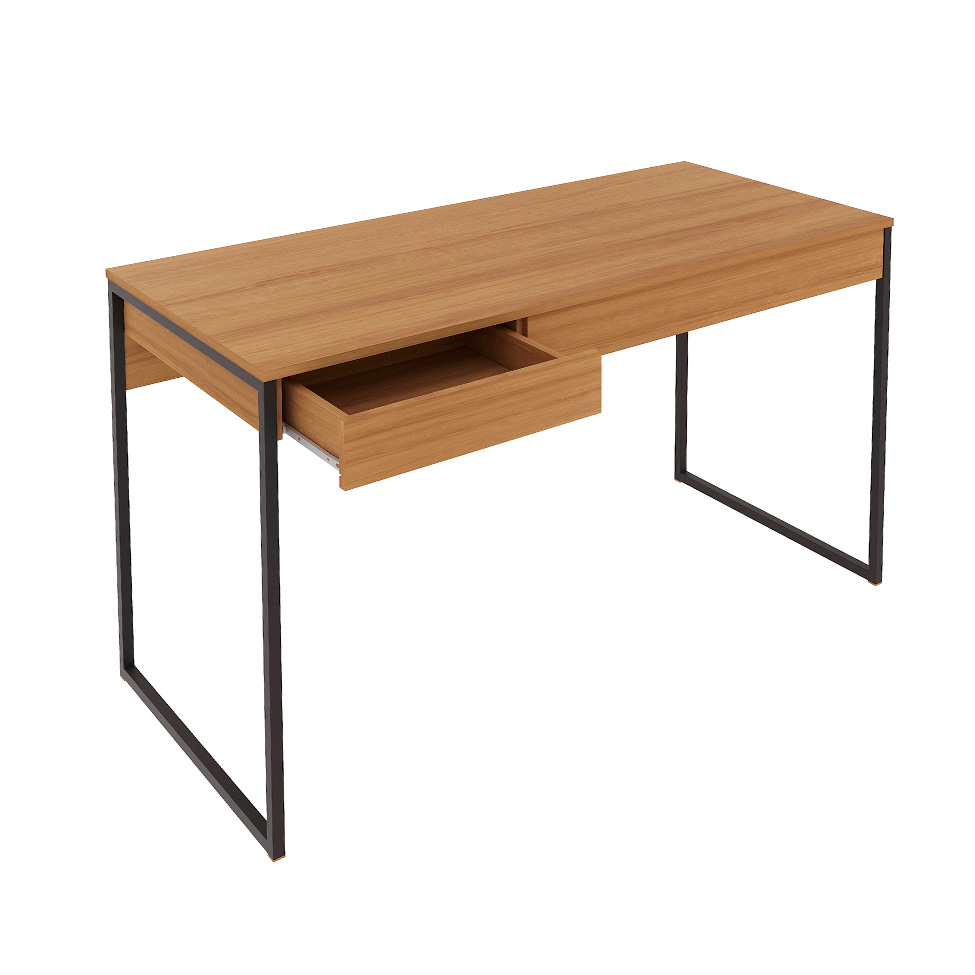 Mesa de Escritório Eleni 1 GV Amêndoa e Preta