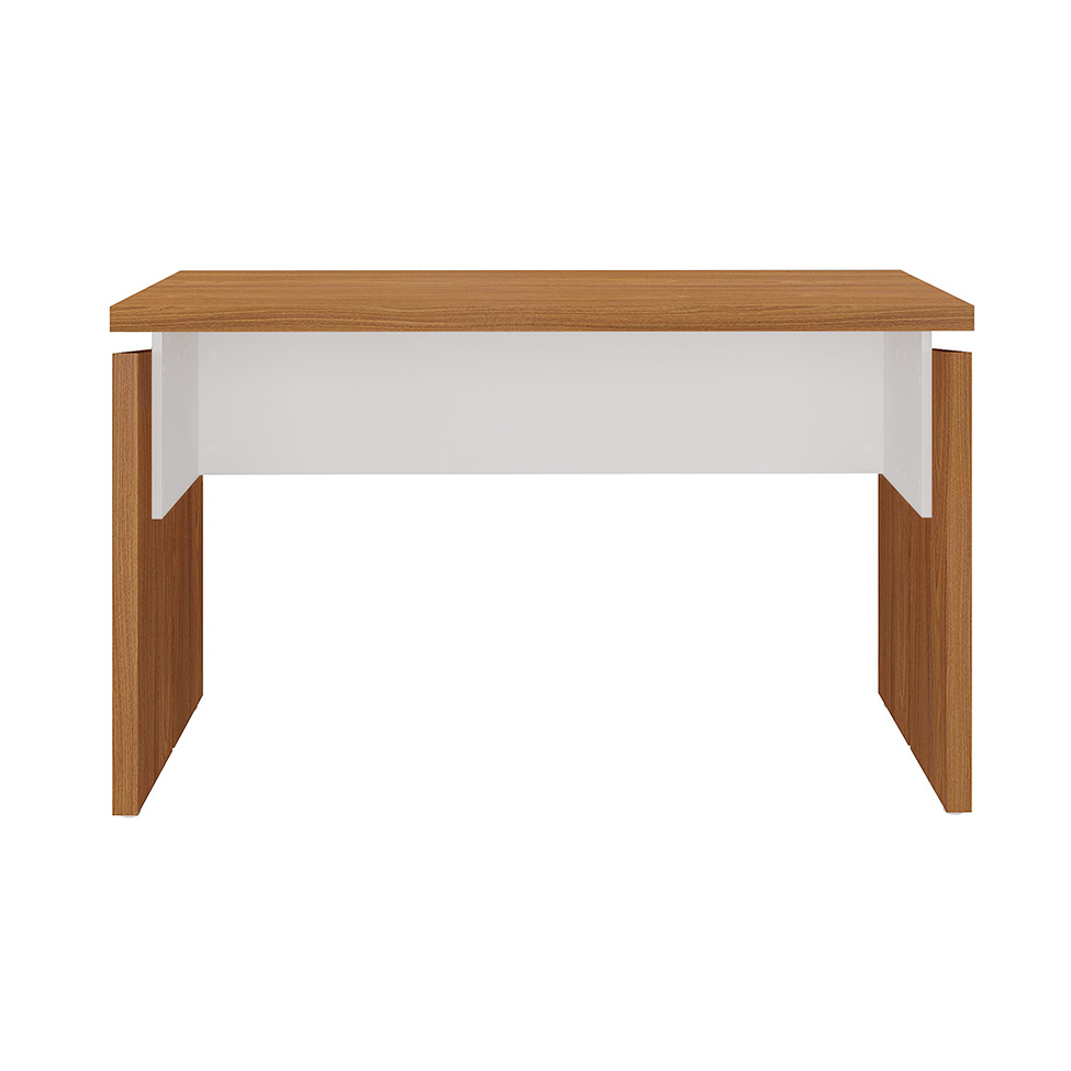 Mesa de Escritório Lane Freijó e Branca 125 cm