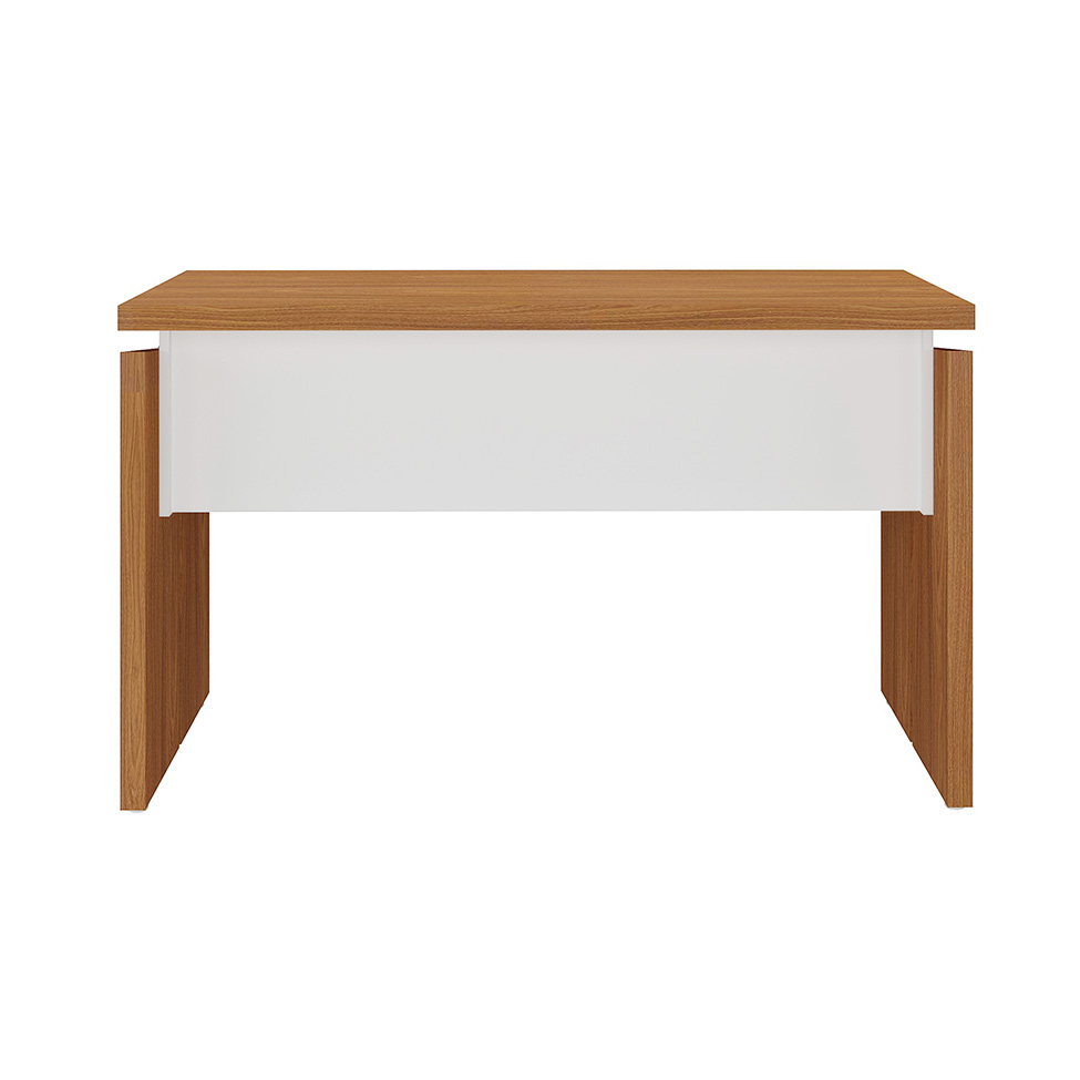 Mesa de Escritório Lane Freijó e Branca 125 cm