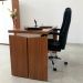 Mesa de Escritório Lane Freijó e Branca 125 cm