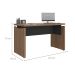 Mesa de Escritório Lane Nogal e Preta 125 cm