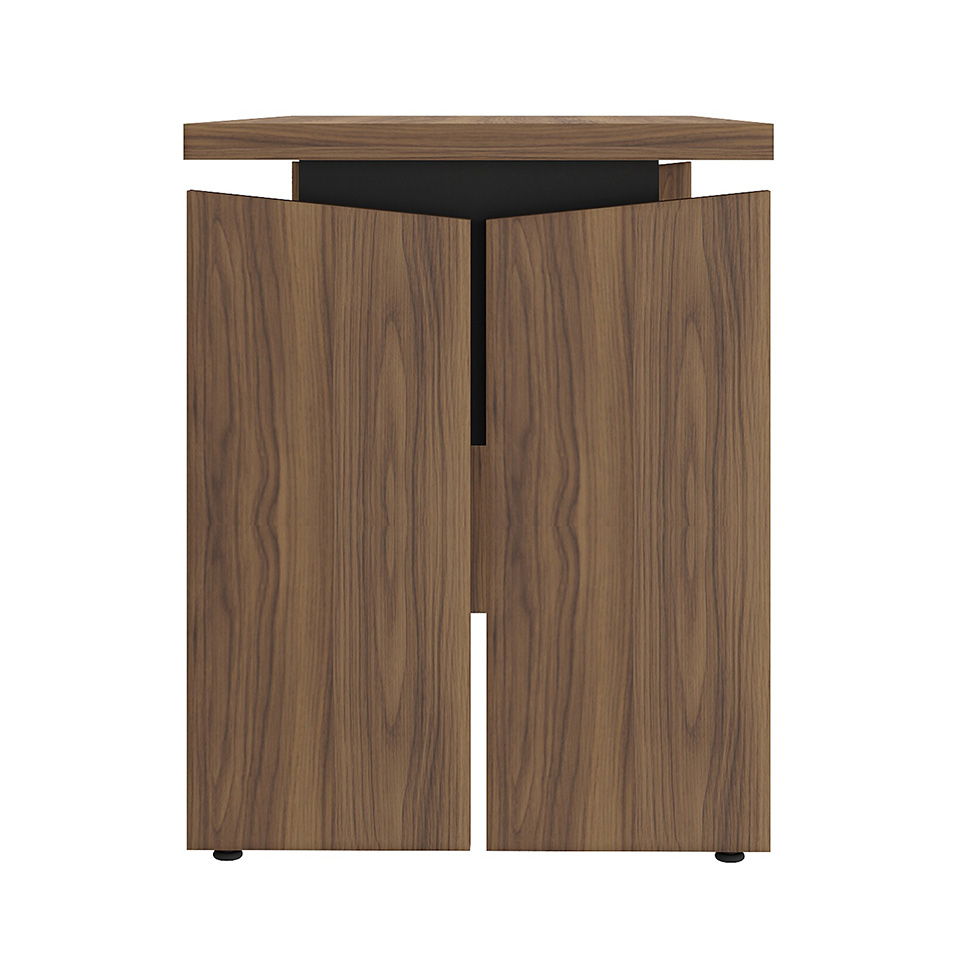 Mesa de Escritório Lane Nogal e Preta 125 cm