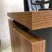 Mesa de Escritório Lane Nogal e Preta 125 cm