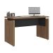 Mesa de Escritório Lane Nogal e Preta 145 cm