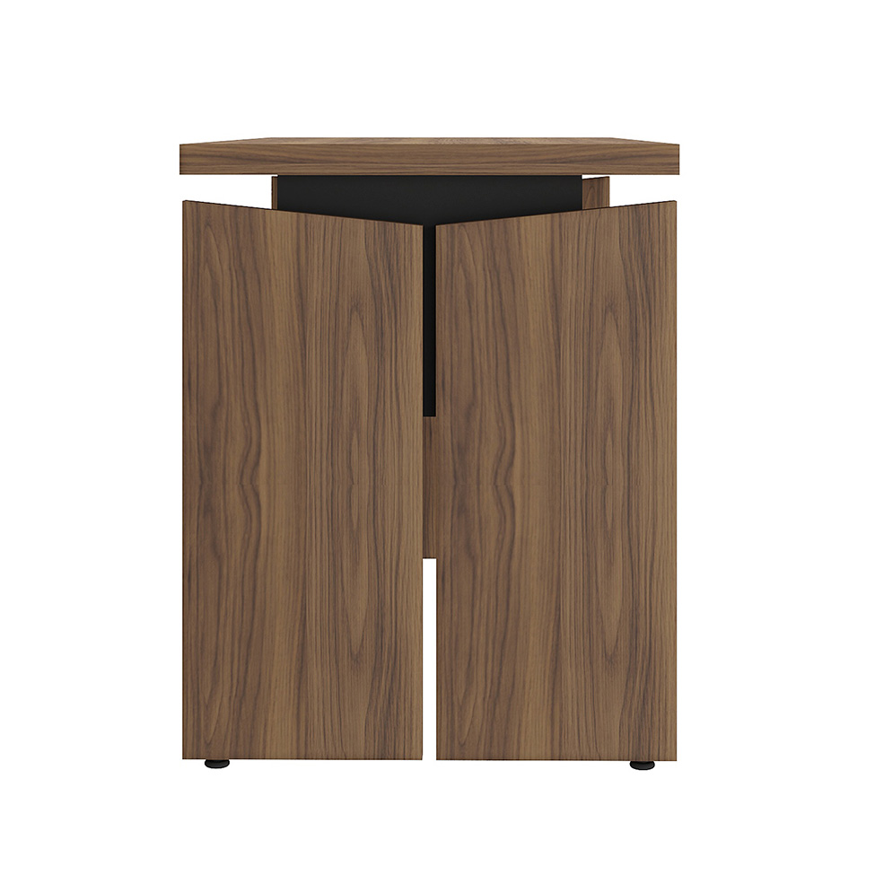 Mesa de Escritório Lane Nogal e Preta 145 cm