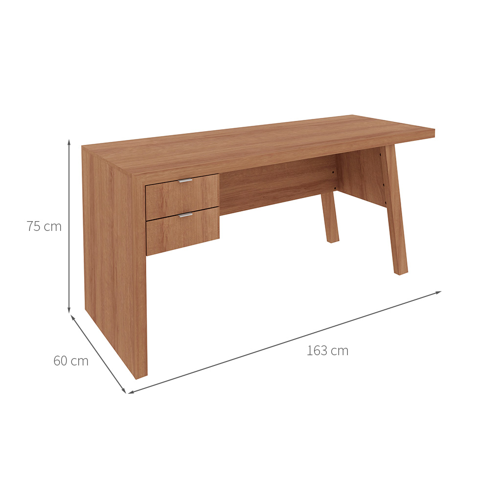 Mesa de Escritório Lena 2 GV Amêndoa