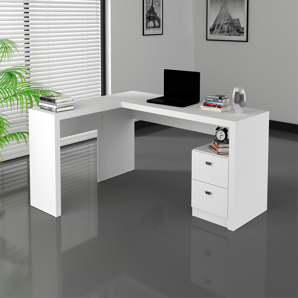 Mesa de Escritório Louis 2 GV Branca