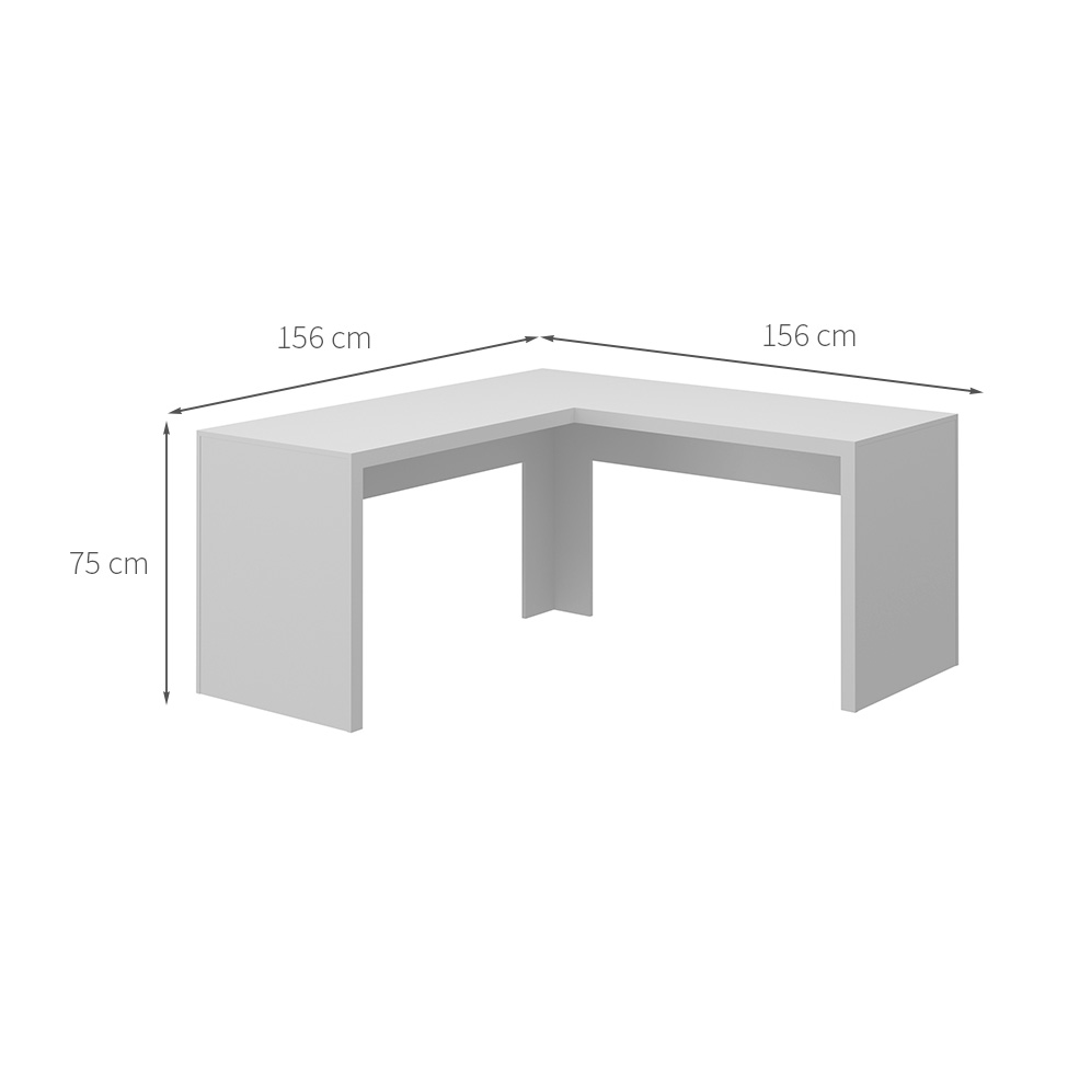 Mesa de Escritório Lunes Branca