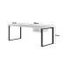Mesa de Escritório Málaga 1 GV Branca e Preta 190 cm