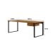 Mesa de Escritório Málaga 1 GV Nogal e Preta 190 cm