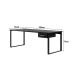 Mesa de Escritório Málaga 1 GV Preta 190 cm