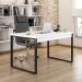 Mesa de Escritório Málaga Branca e Preta 120 cm