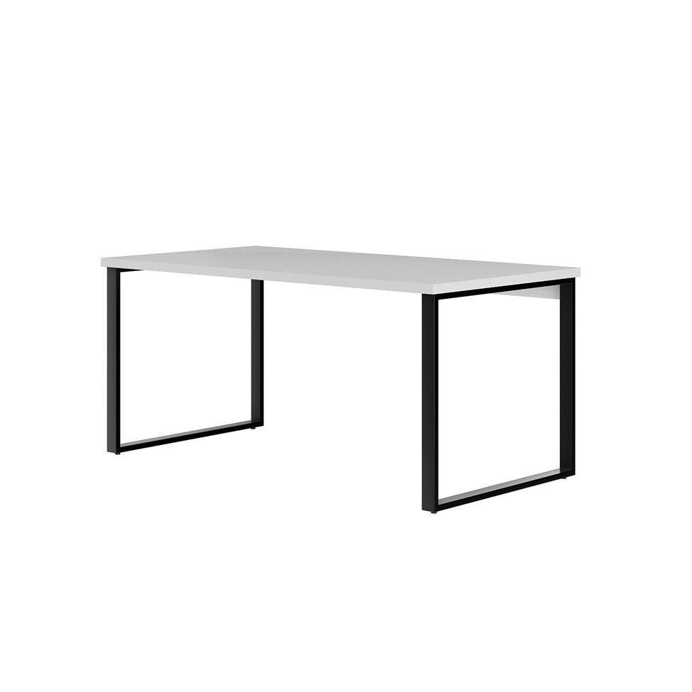 Mesa de Escritório Málaga Branca e Preta 150 cm