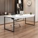 Mesa de Escritório Málaga Branca e Preta 190 cm