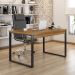 Mesa de Escritório Málaga Nogal e Preta 120 cm