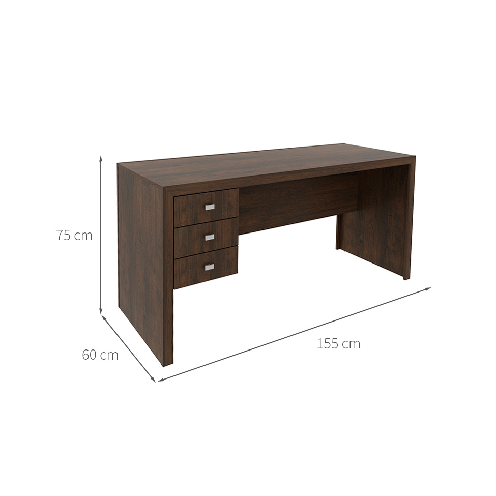 Mesa de Escritório Mari 3 GV Rústica