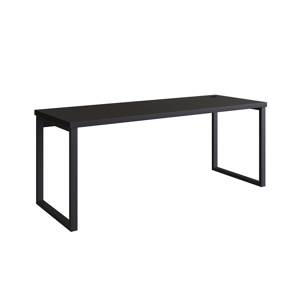 Mesa de Escritório Mathias Preta 190 cm