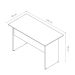Mesa de Escritório New City I Calvi e Preta 120 cm