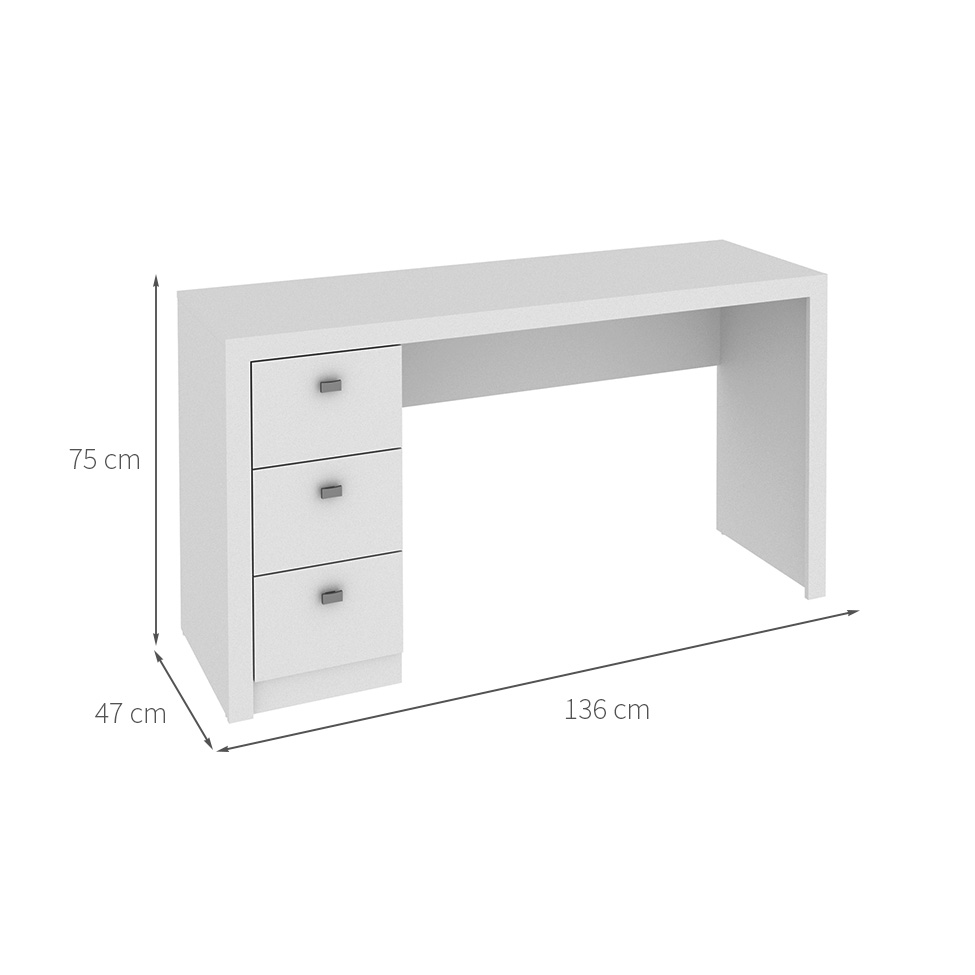 Mesa de Escritório Nico 3 GV Branca