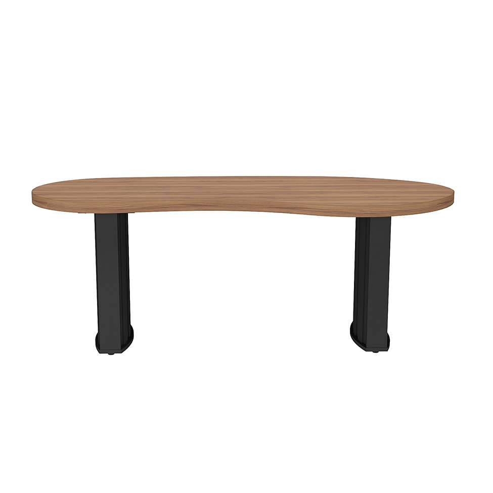 Mesa de Escritório Nikolai Nogal e Preta