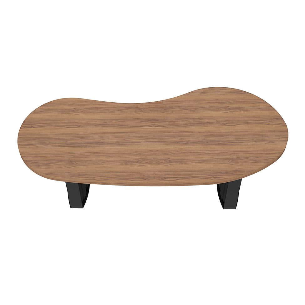 Mesa de Escritório Nikolai Nogal e Preta