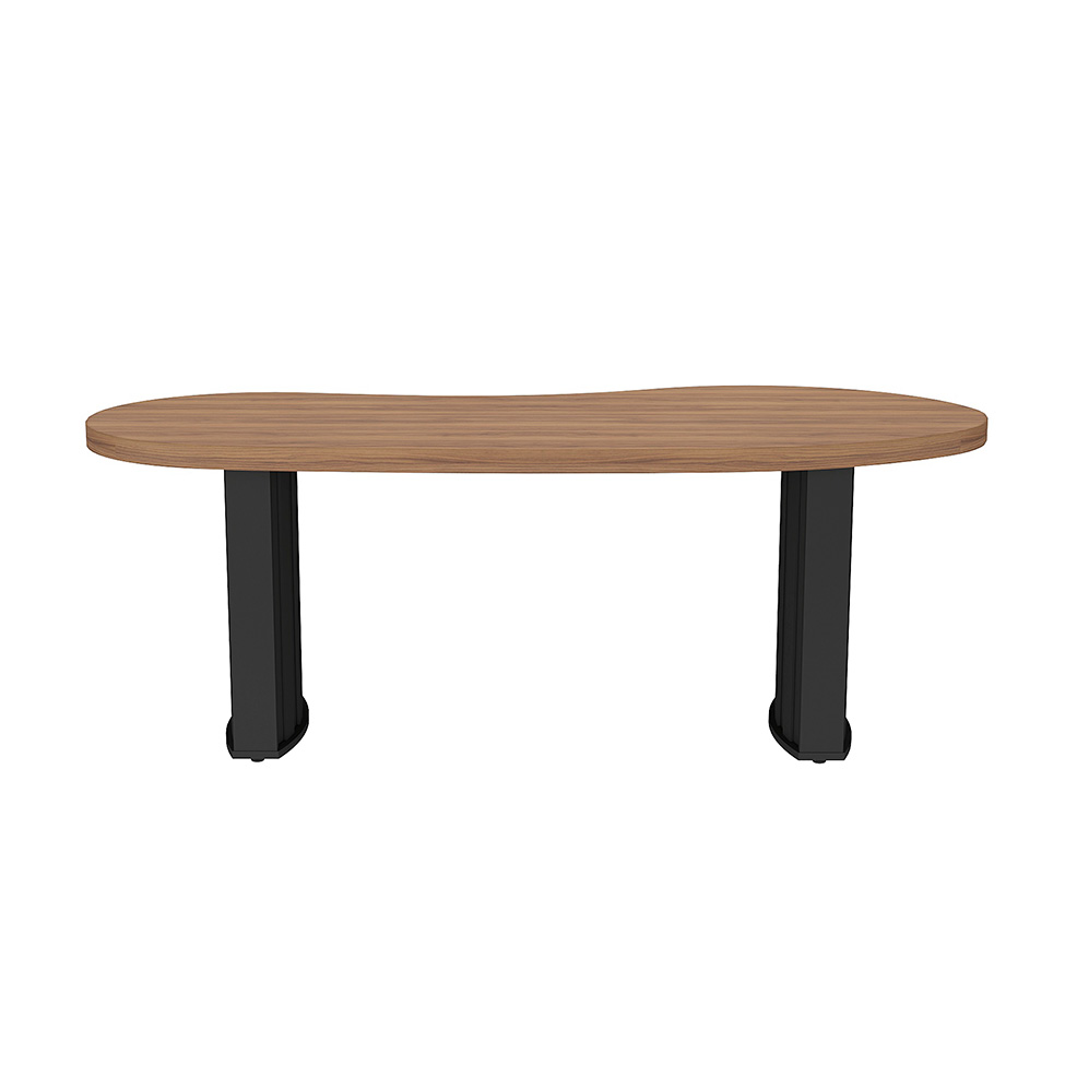 Mesa de Escritório Nikolai Nogal e Preta