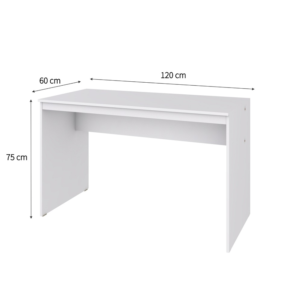 Mesa de Escritório Office Branca 120 cm