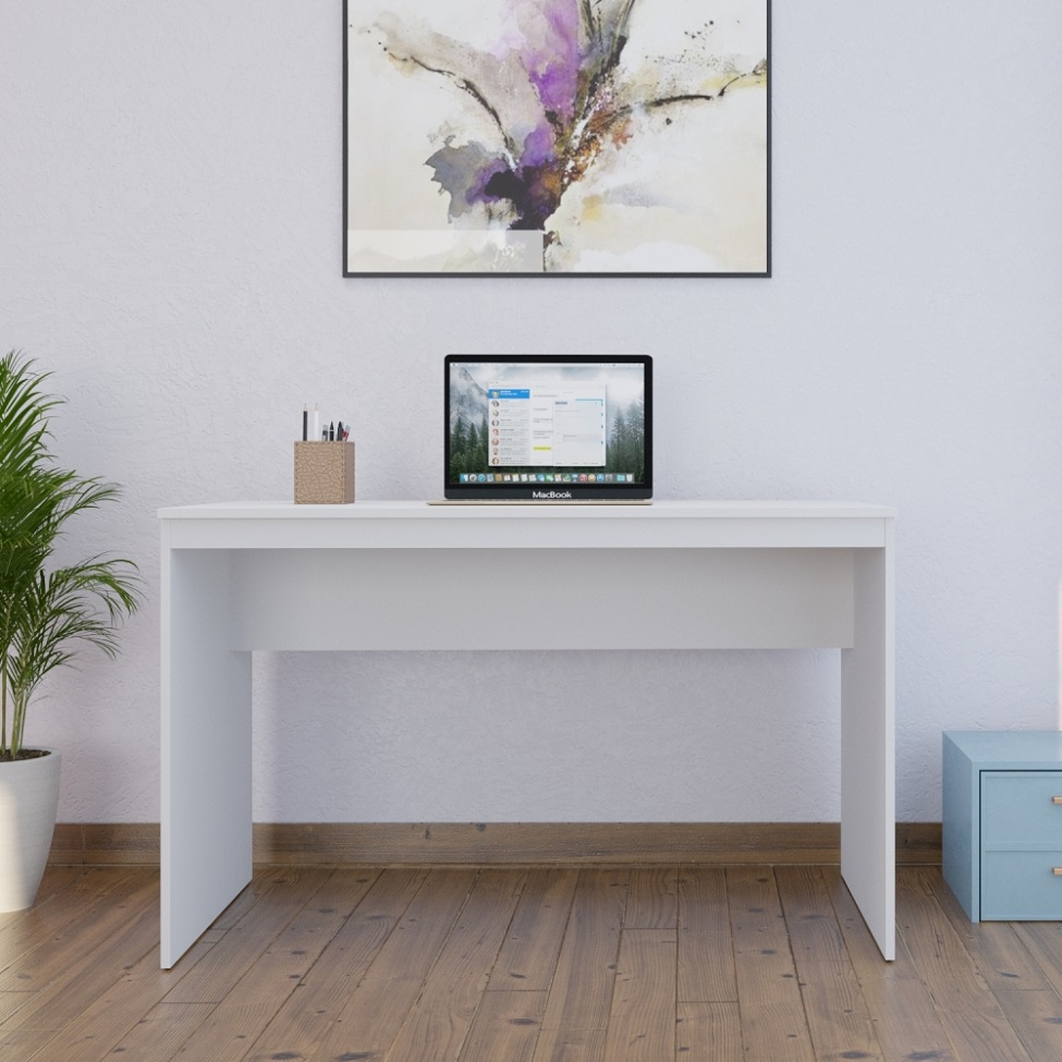 Mesa de Escritório Office Branca 120 cm