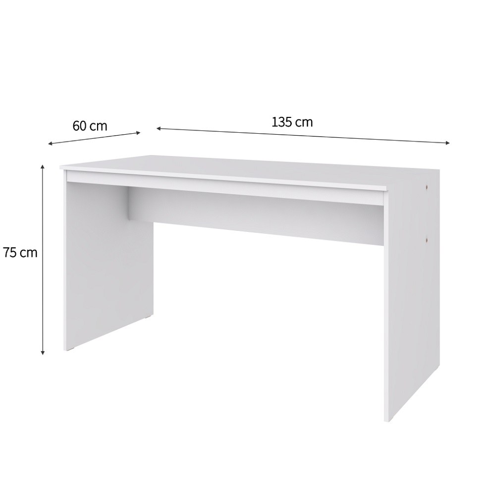 Mesa de Escritório Office Branca 135 cm