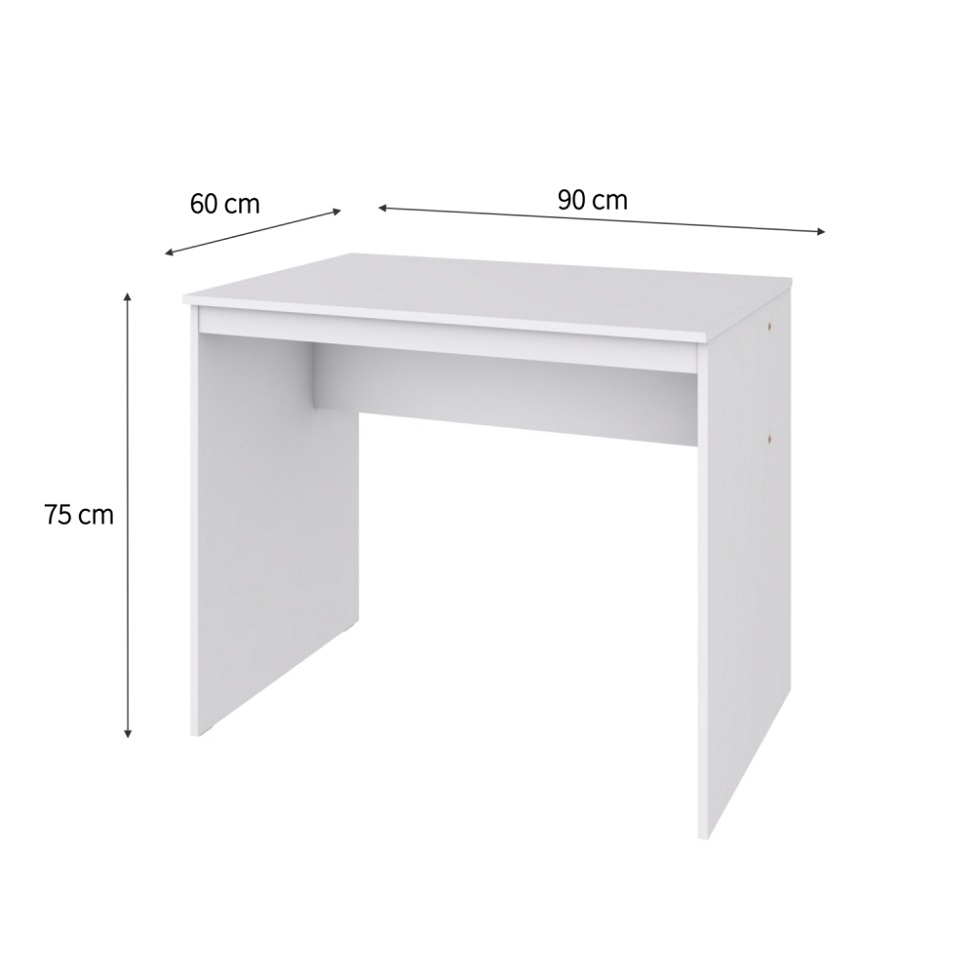 Mesa de Escritório Office Branca 90 cm