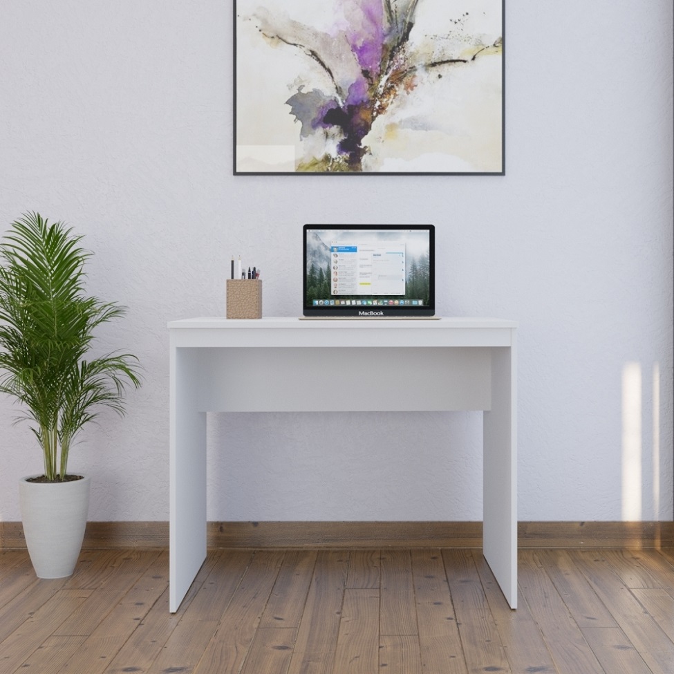 Mesa de Escritório Office Branca 90 cm