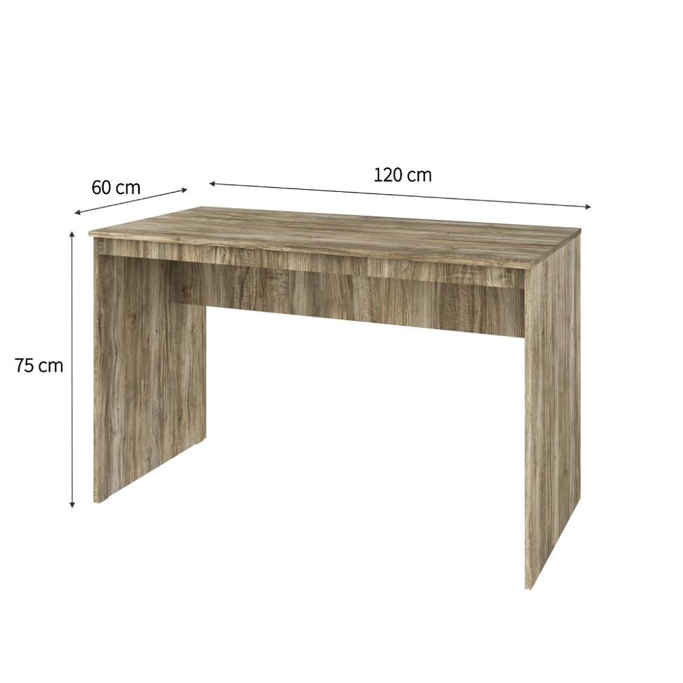 Mesa de Escritório Office Carvalho 120 cm