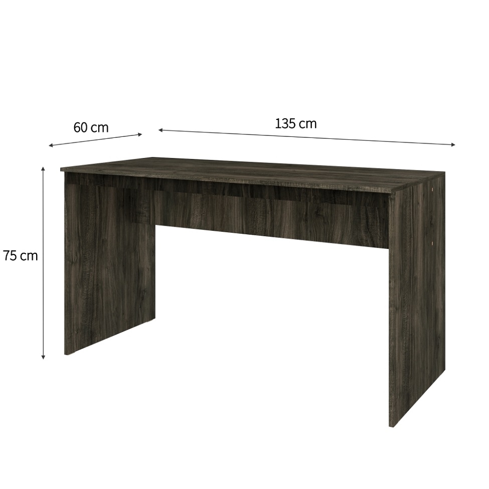 Mesa de Escritório Office Cavalho Dark 135 cm