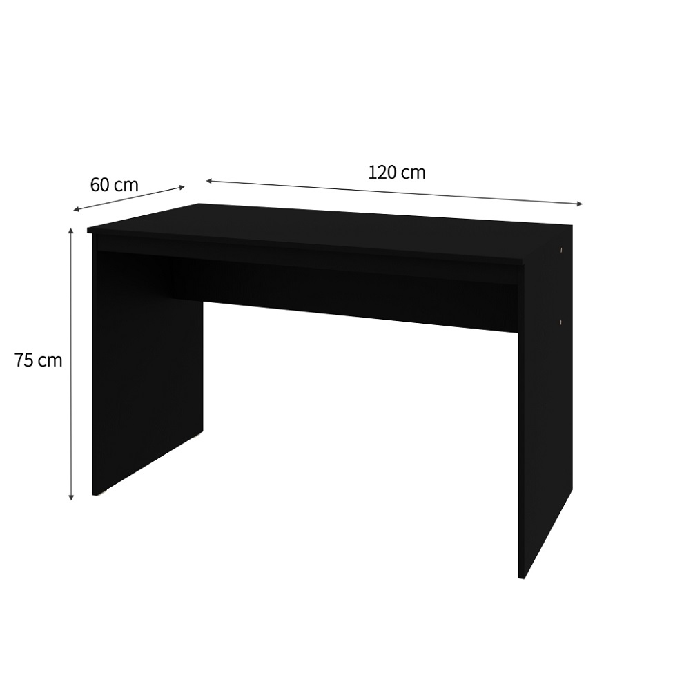 Mesa de Escritório Office Preta 120 cm