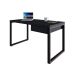 Mesa de Escritório Retangular Miguel 1 GV Preta 135 cm