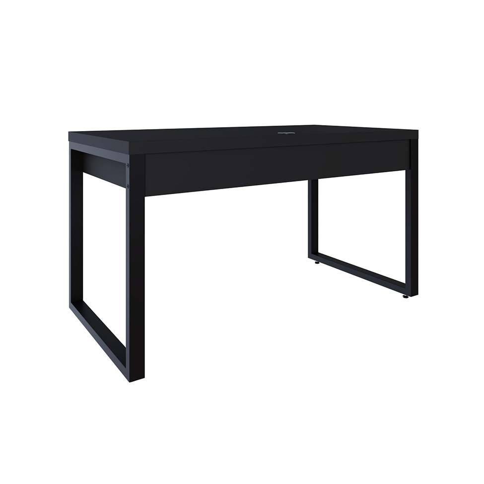 Mesa de Escritório Retangular Miguel 1 GV Preta 135 cm