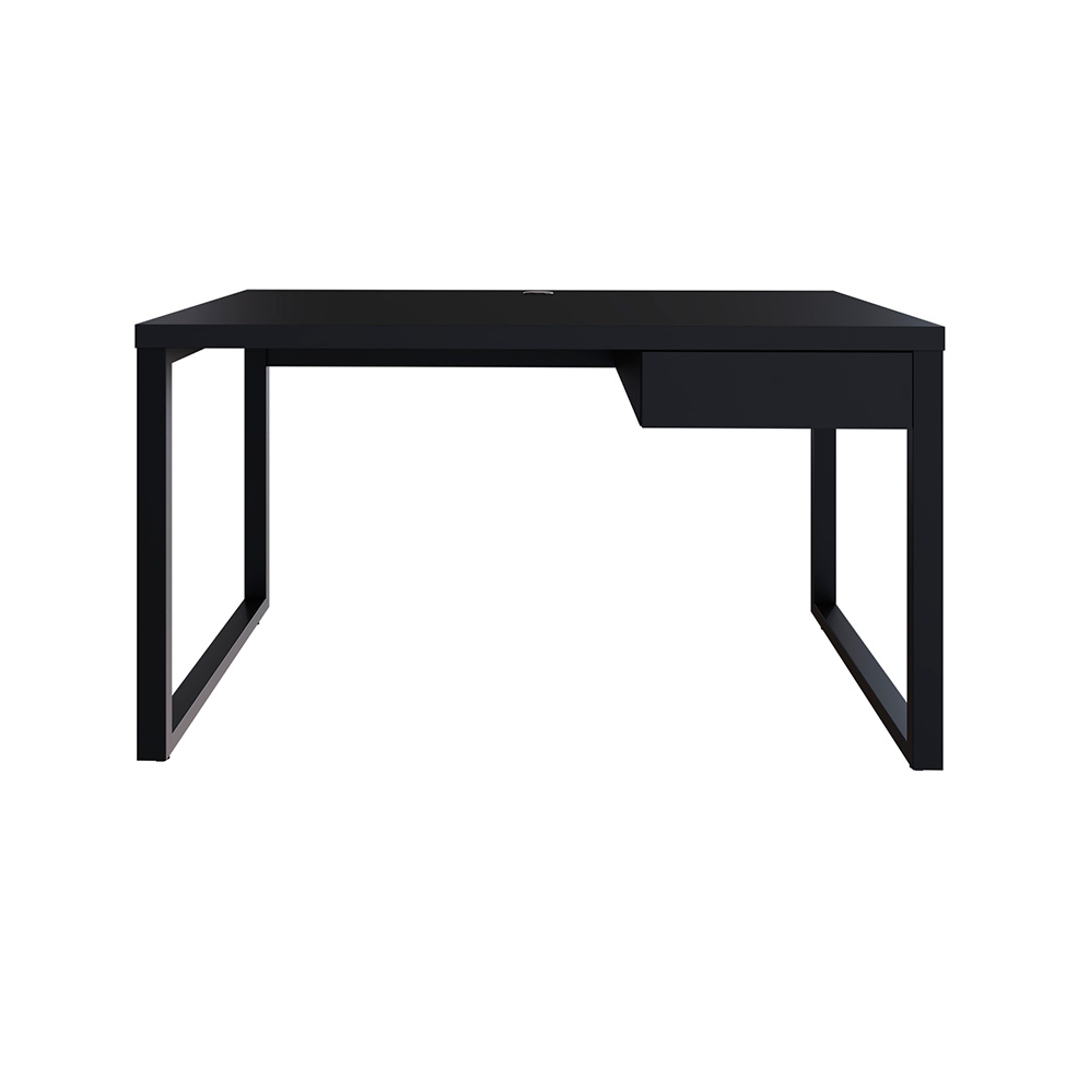 Mesa de Escritório Retangular Miguel 1 GV Preta 135 cm