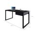Mesa de Escritório Retangular Miguel 1 GV Preta 150 cm