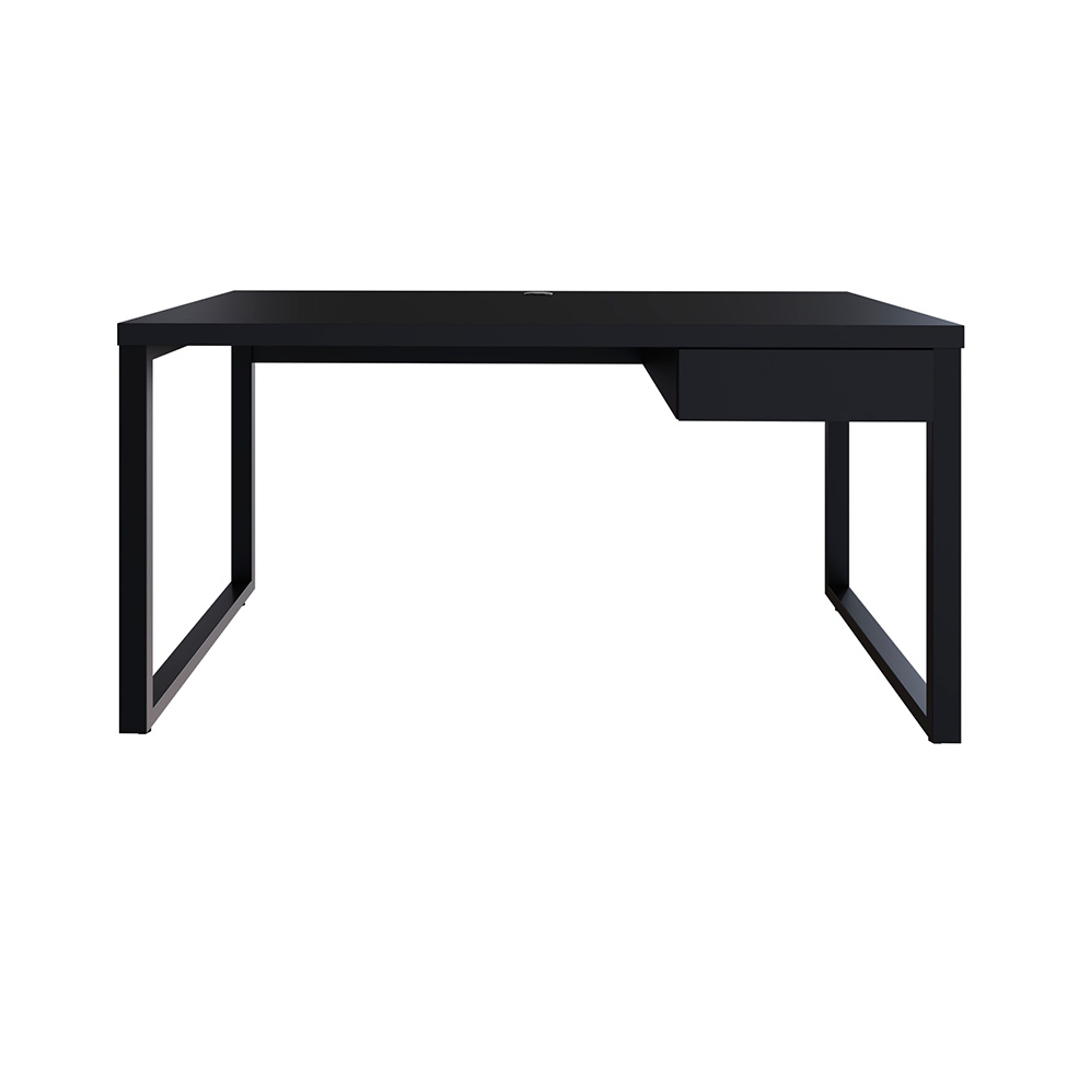 Mesa de Escritório Retangular Miguel 1 GV Preta 150 cm