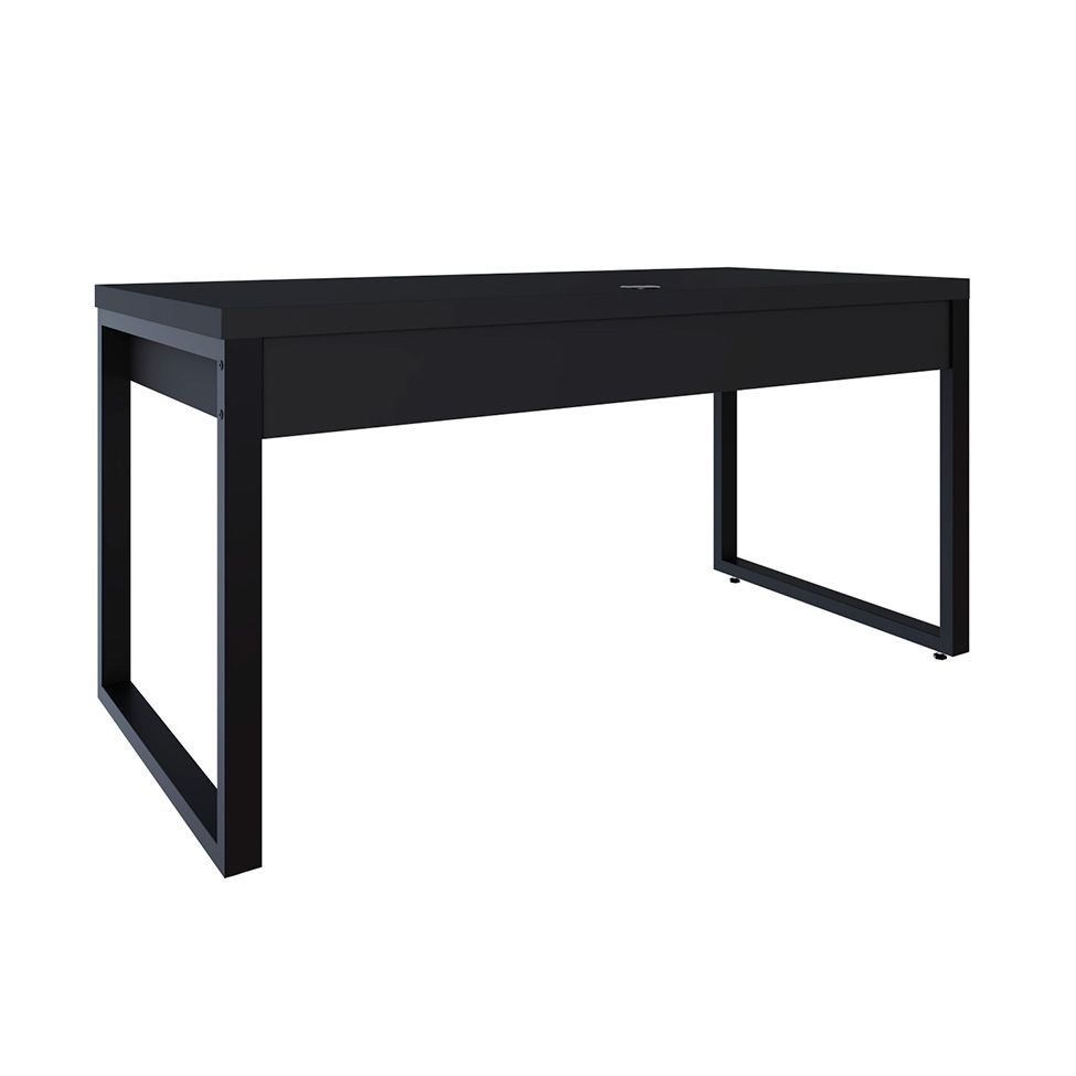 Mesa de Escritório Retangular Miguel 1 GV Preta 150 cm