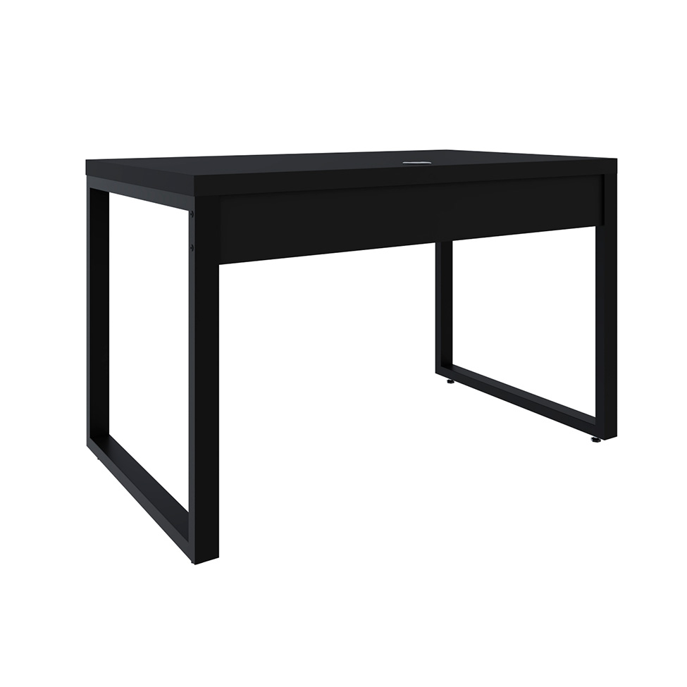 Mesa de Escritório Retangular Miguel Preta 120 cm
