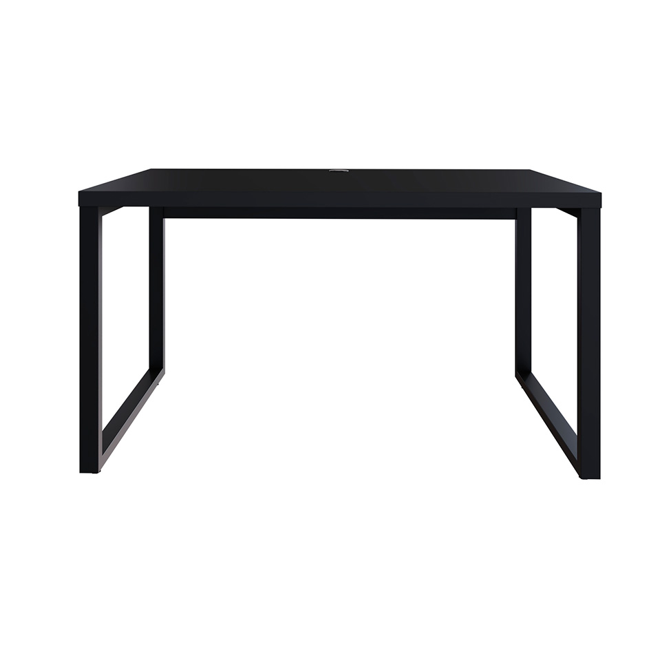 Mesa de Escritório Retangular Miguel Preta 135 cm