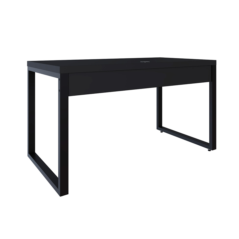 Mesa de Escritório Retangular Miguel Preta 135 cm