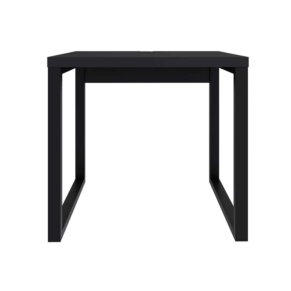 Mesa de Escritório Retangular Miguel Preta 80 cm