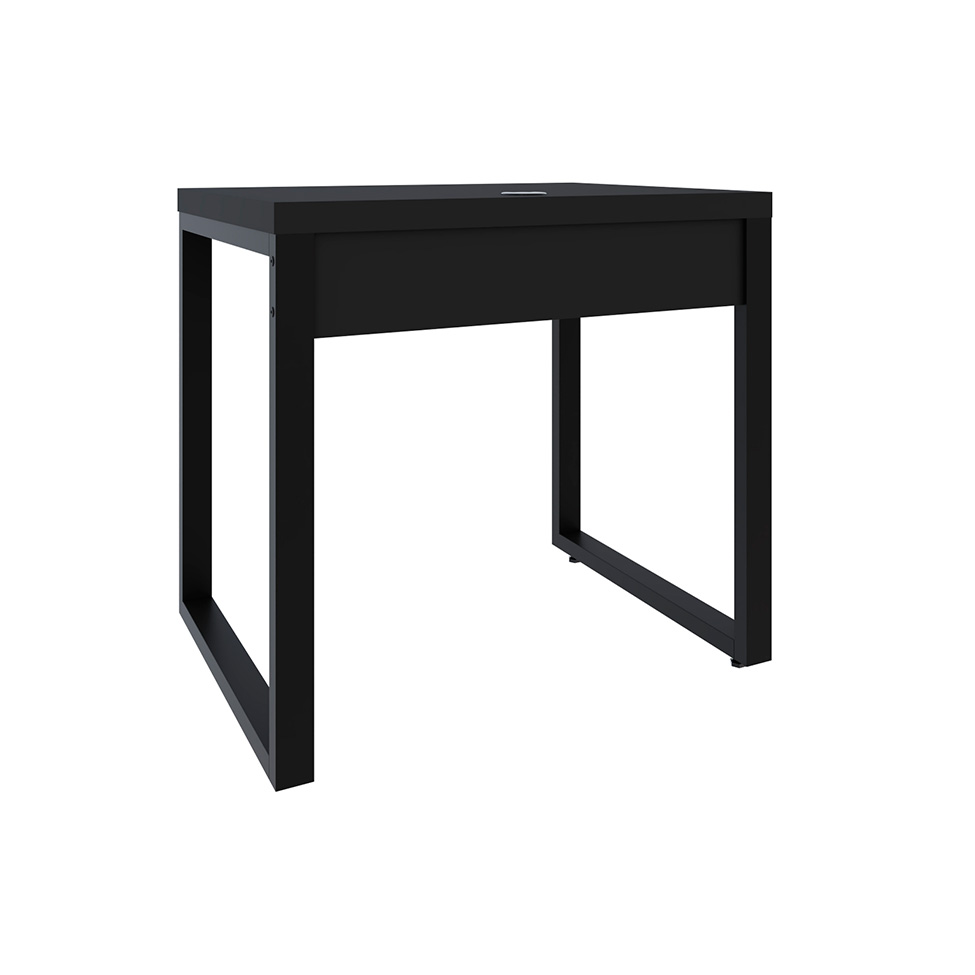 Mesa de Escritório Retangular Miguel Preta 80 cm