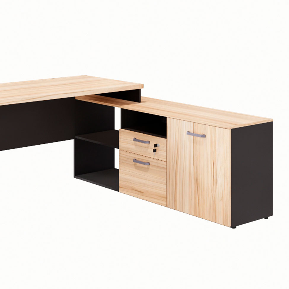 Mesa de Escritório Yaris 1 PT 2 GV Calvi e Preta