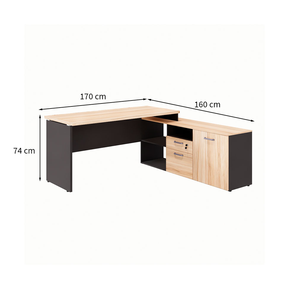 Mesa de Escritório Yaris 1 PT 2 GV Calvi e Preta