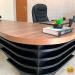 Mesa de Escritório Zamora Lado Direito Nogal e Preto