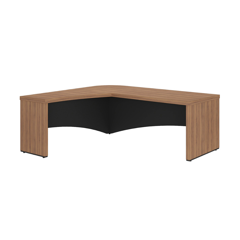 Mesa de Escritório Zamora Lado Esquerdo Nogal e Preto