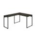 Mesa de Escritório em L Kuadra Carvalho Dark e Preta 150x120 cm